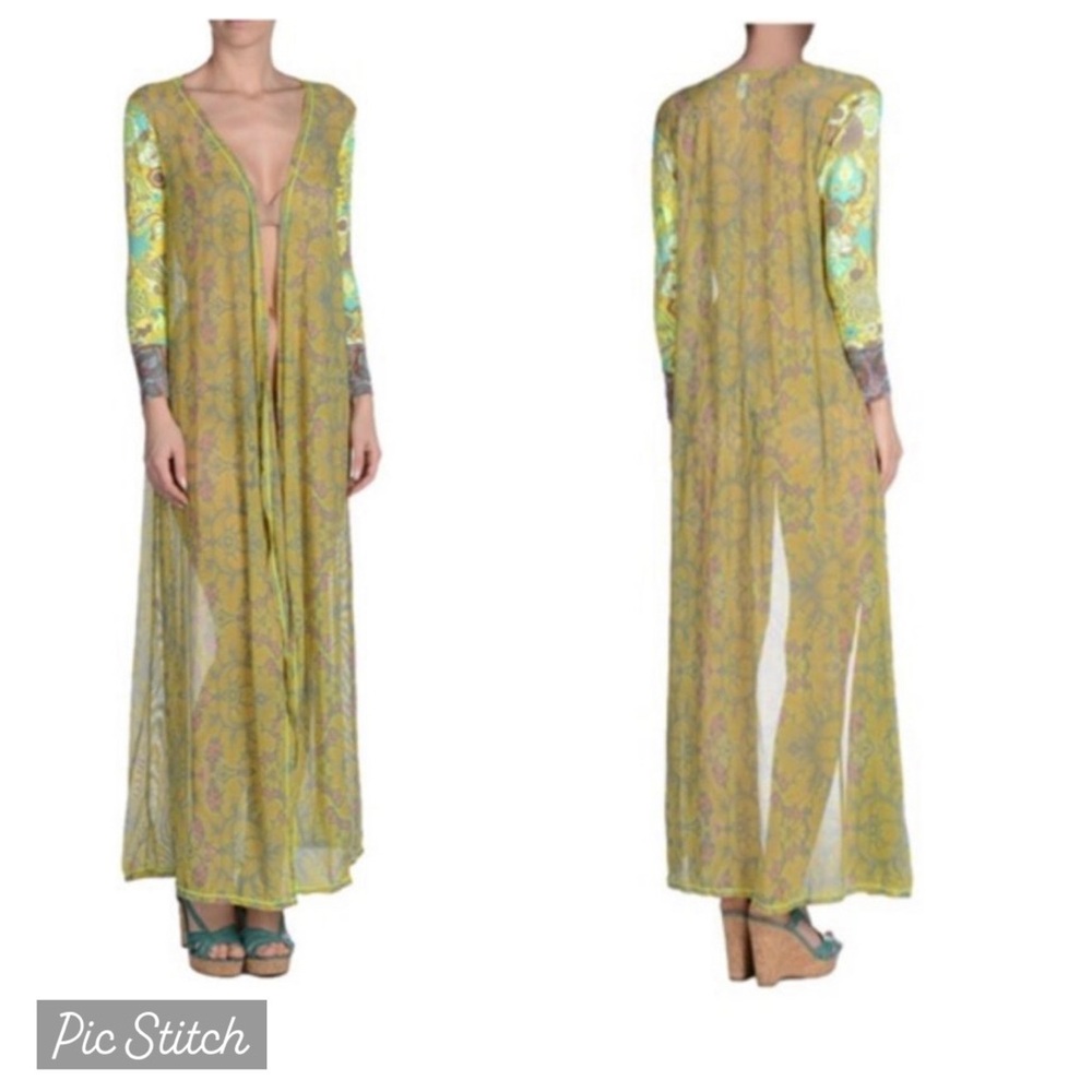 maaji royal riders snakeskin duster kimono swim cover